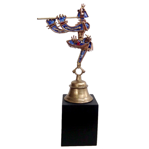 SN036 
Krishna - 5 
Welded copper, brass, bell metal and enamel 
4 x 8 x 14 inches 
Unavailable